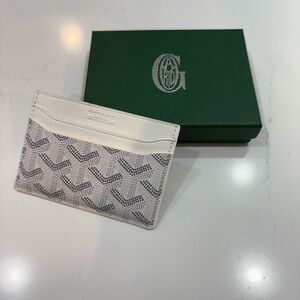 Goyard White Card Holder